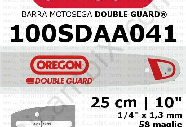 Barra motosega OREGON® Double Guard® 100SDAA041 | 25 cm | 10 pollici