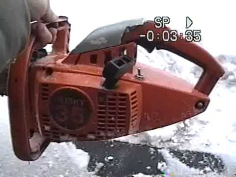 Vintage husky / husqvarna 35 chainsaw fixed up START UP - YouTube